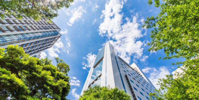 Green buildings. 