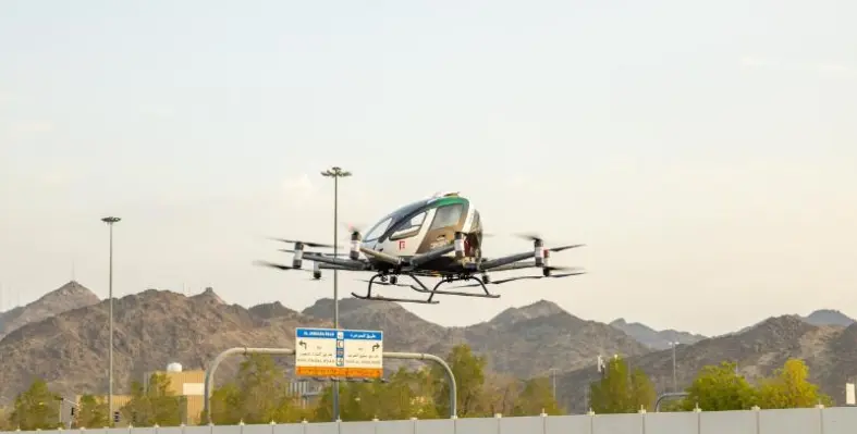The air taxi in demonstration. 