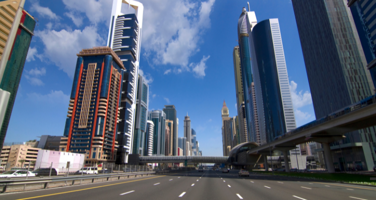 Dubai's Sheikh Zayed road. 