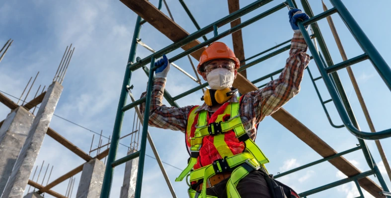 A man at a construction site 