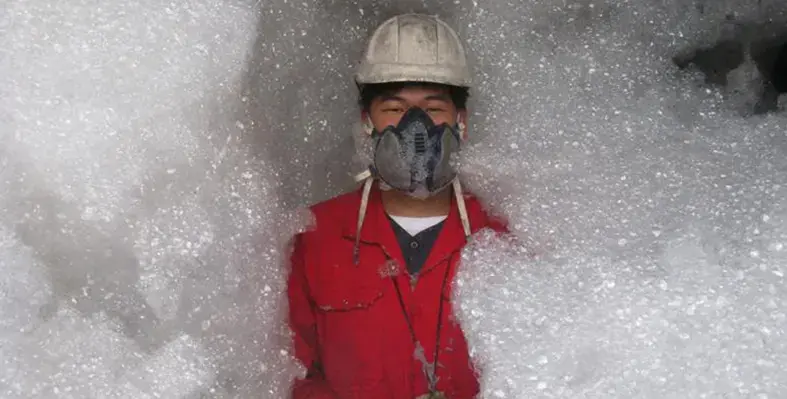 Worker_testing_fire_safety_foam