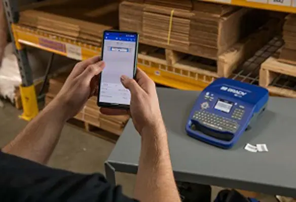 Thousands of authentic Brady label materials are automatically recognised by the printer. (Image source: Brady) M710 Application JS040 lowres