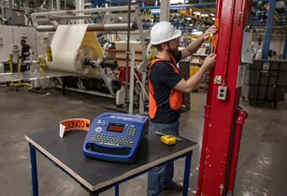 Brady offers thousands of printer label options. (Image source: Brady) M710 Application JS077