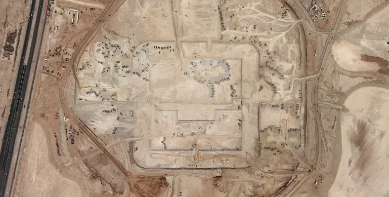 The construction site at New Murabba.